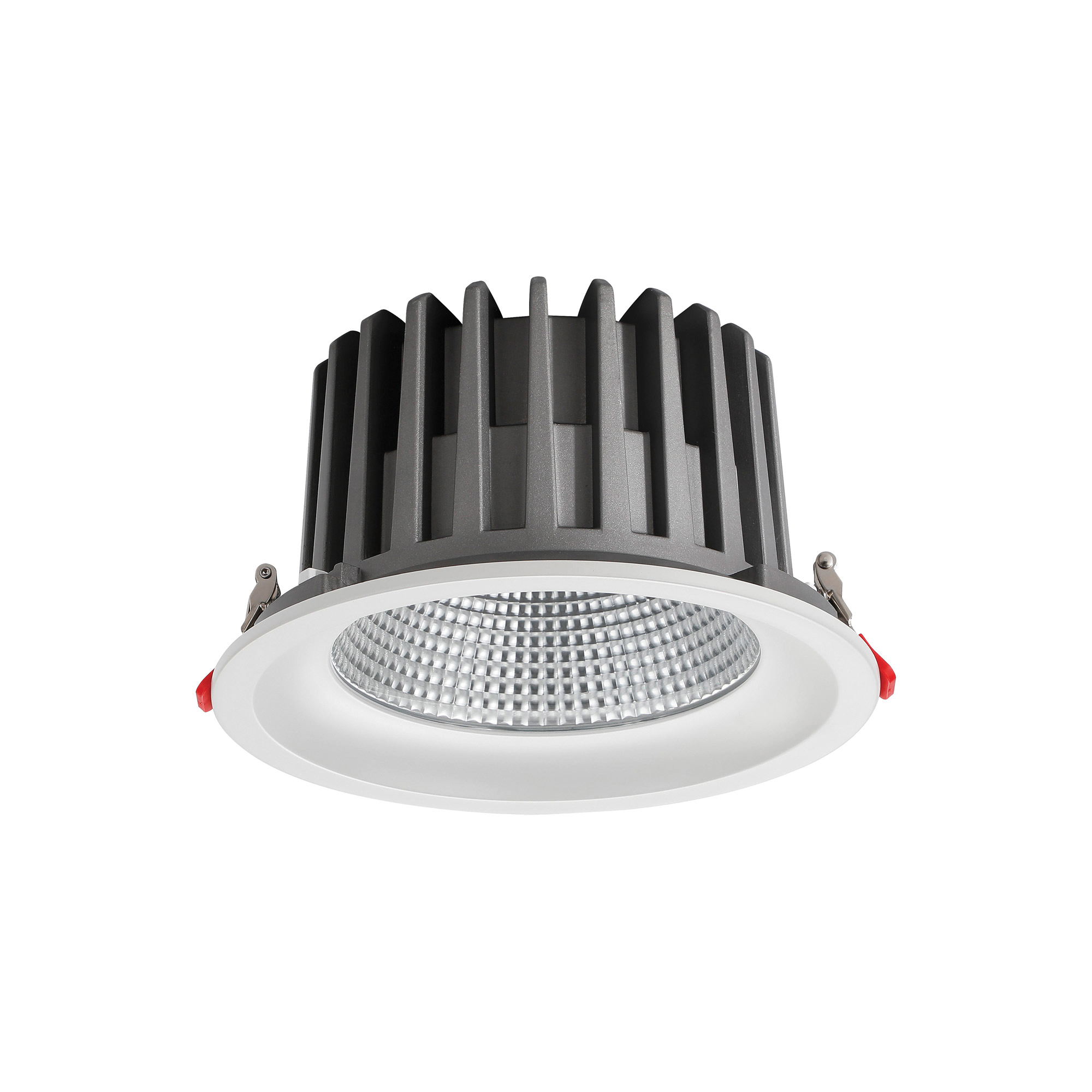 DL200067  Bionic 50; 50W; 1200mA; White Deep Round Recessed Downlight; 4380lm ;Cut Out 175mm; 50° ; 3000K; IP44; DRIVER INC.; 5yrs Warranty.
